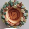 Immagine che rappresenta il portacandele artistico in ceramica "Due rami" visto dall'alto